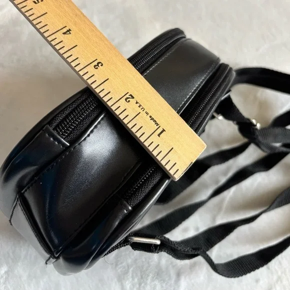 Atmosphere Backpack Black Charcoal Compact Small Faux Leather OS Unisex - Picture 10 of 10